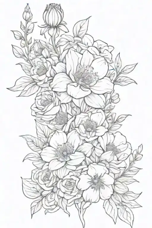 June And October Birth Flower Bouquet Small