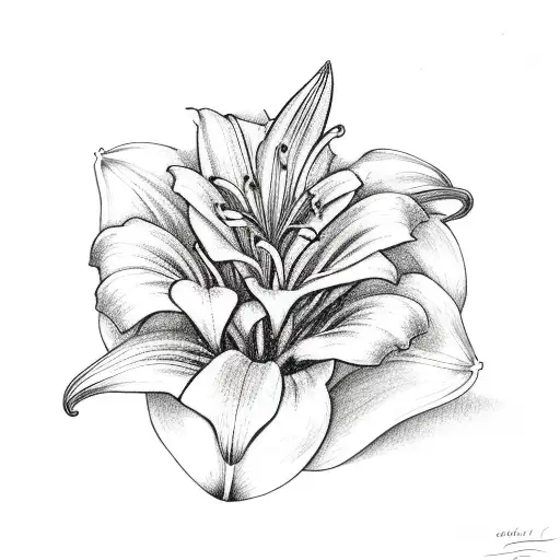 Red Plant Lily And Rose