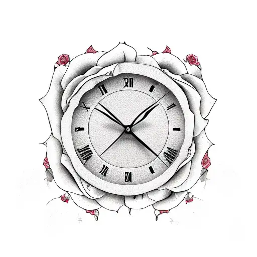 Dove With Roses And A Clock With A Banner Wrapped Around That Says 'Long Live Dad'