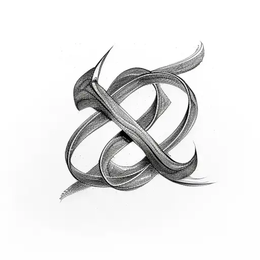 2 Cursive 'A' Making Infinity Symbol