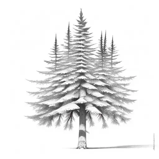 Single White Pine Tree For My Forearm