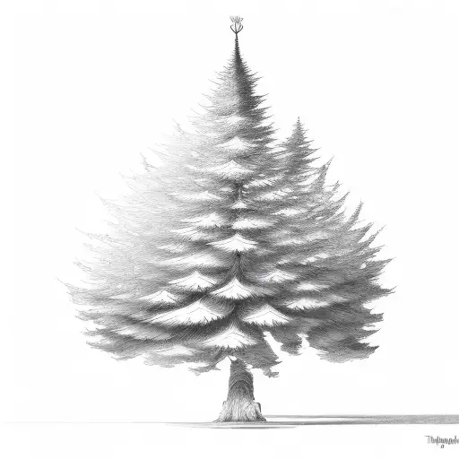 Single White Pine Tree