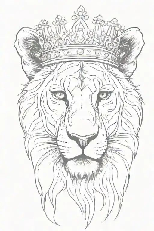 Lioness Wearing A Crown