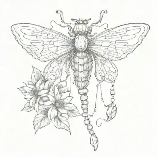 Memorial For Aunt Butter Flies Rosary Wrapped