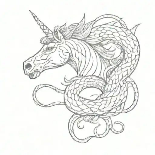Unicorn And Snake