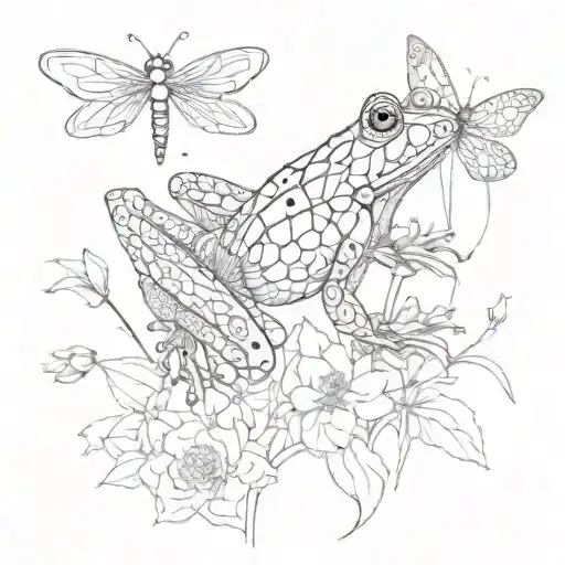 Frog Made From Flowers A Dragonfly Lotus Gerberra Stars Dragon