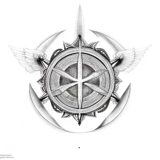 Christian Mandala Cross Angels