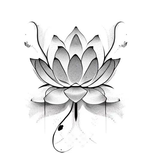 Combine The Elegance Of Roman Numbers With The Beauty Of A Lotus Flower