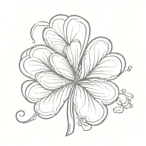 Four Leaf Clover And 444 Written