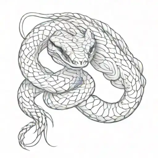 Half Sleeve Snake Wrapped