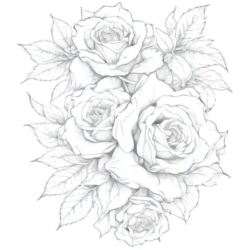 Rose And Lilys Growing Downward