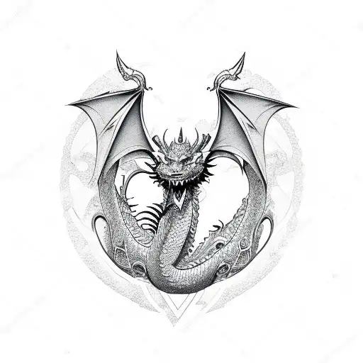 Dragon Greek Design