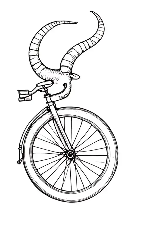 Bicycle Capricorn Symbol