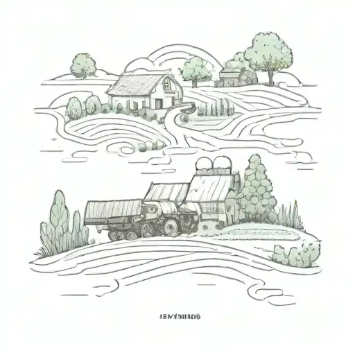 Farming Illustration Thin Line