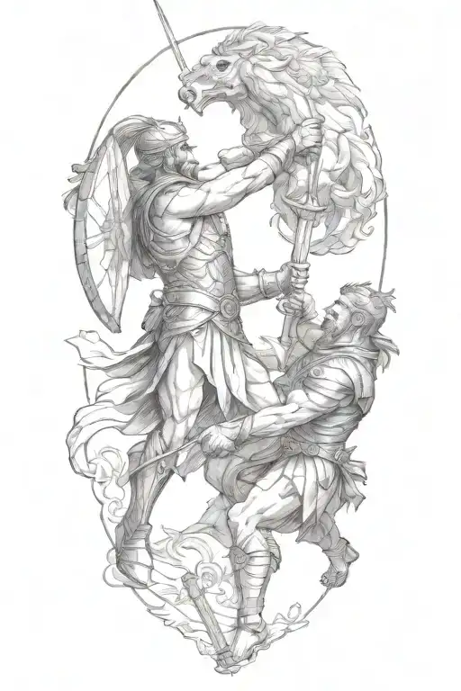 Achilles Fighting Hector