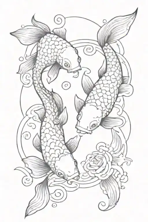 Koi Fish Yin Yang
