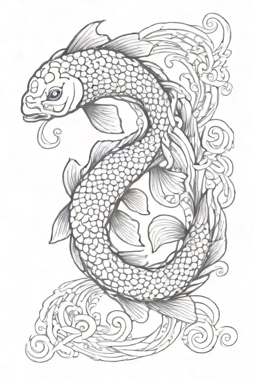 Koi Fish Yin Yang Symbol Formed