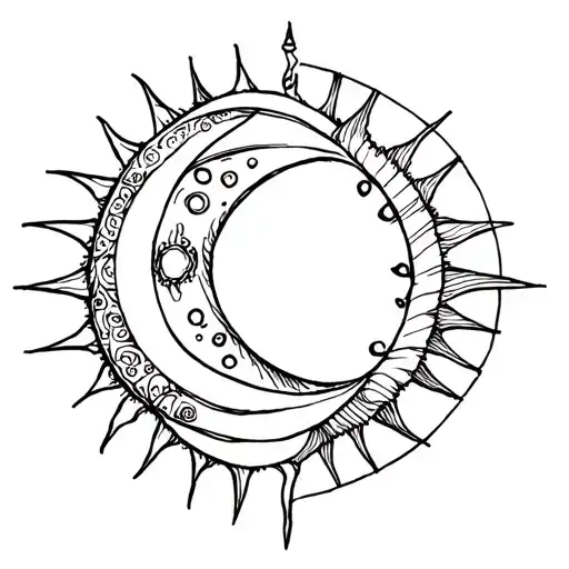 Fine Line Moon And Sun