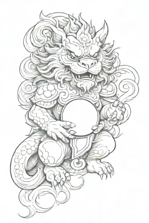 Foo Dog Holding Orb