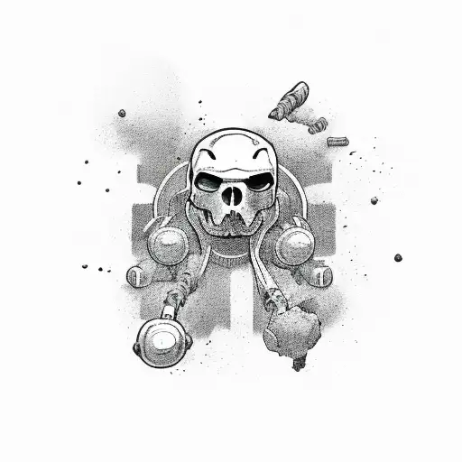 Soilders Fighting In A Heavy Battle With Airbone Logo In Background