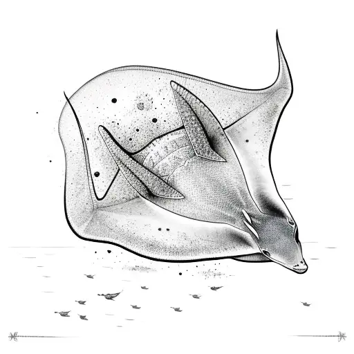 Manta Ray With Ocean