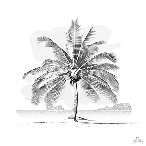 Beach With Palm Tree In Diamond