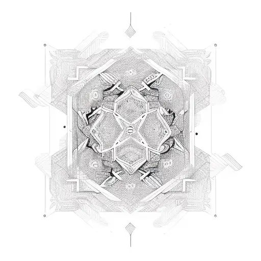 A Guitar With Intricate Geometric Patterns