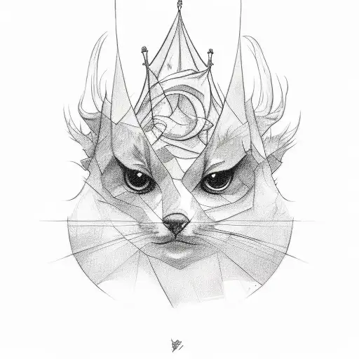 A Sketch-style Tattoo Of Fleabag With A Touch Of Darkness