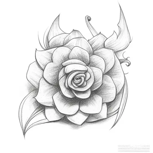 Small 2D Gothic Style Flower