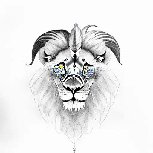 A Lion With Blue Eyes And Dreads In Love With A Ram With Miedum Blond Hair And Blue Eyes