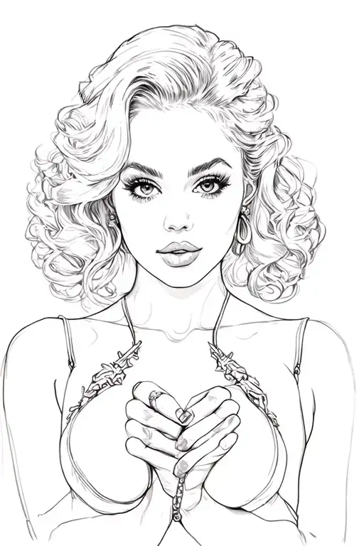 Pin Up Girl Holding V-rod