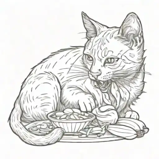 Cat Eating Banana