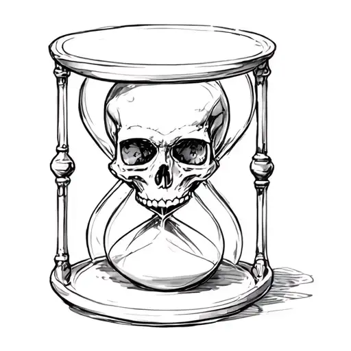 Hourglass And Skull