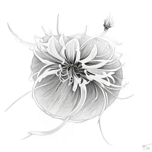 Red Spider Lily And Rose