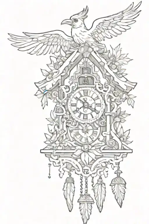 Cuckoo Clock German Edelweiss
