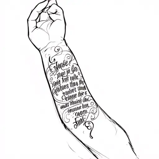 A Forearm With A Quote On It