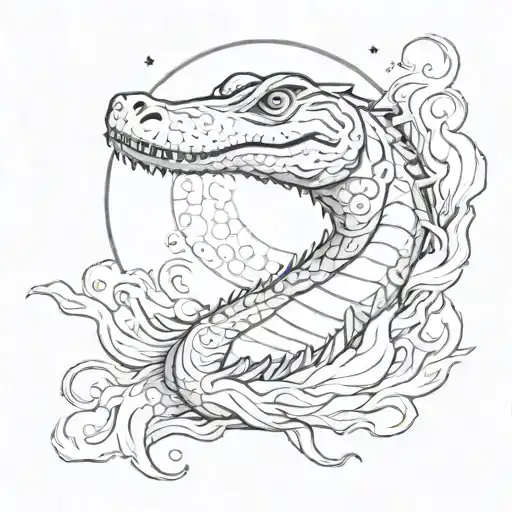 The Moon With Alligator Eye Inside