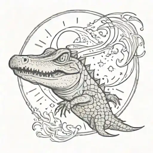 The Moon With Alligator Eye