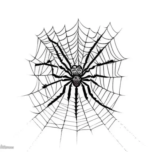 Spider Web Sleeve With Small Spiders