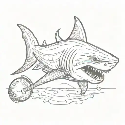 Shark Playing Softball