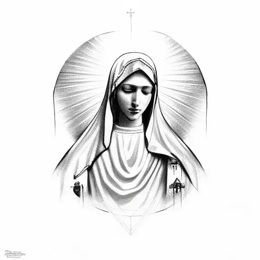 Virgin Mary With The Name Valentina Under It