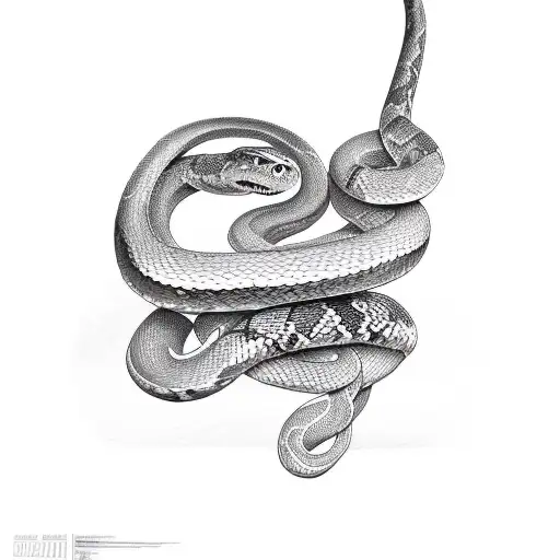 A Snake Coiled Around A Microphone