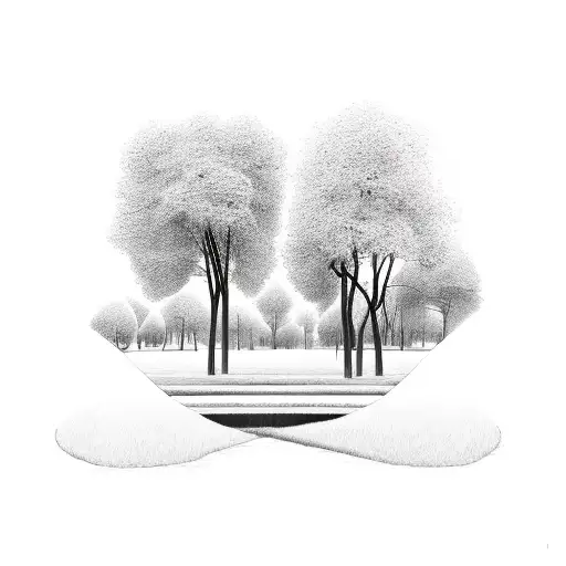 Landscape Memorial With Angel