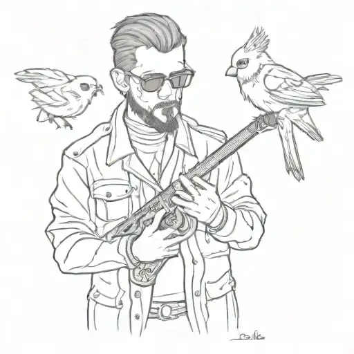 Cardinal Copia From The Band Ghost Holding A Rat Plushie