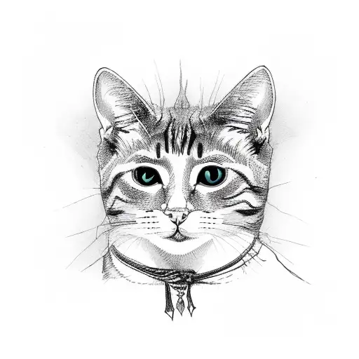 A Cats Face In The Forest