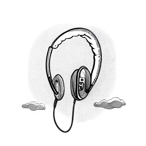 A Sleeping Moon With Headphones On
