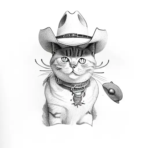 Cat With Cowboy Hat