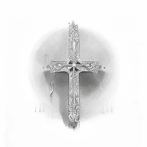 Christian Cross With Graced For This Written Through It