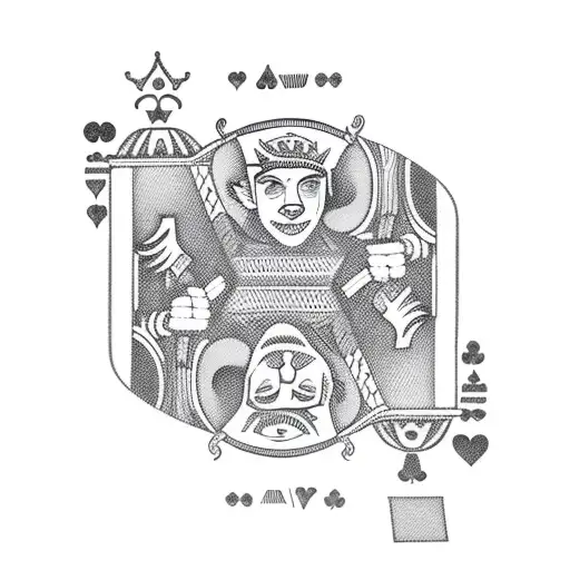 Cartoon Man Holding Playing Cards