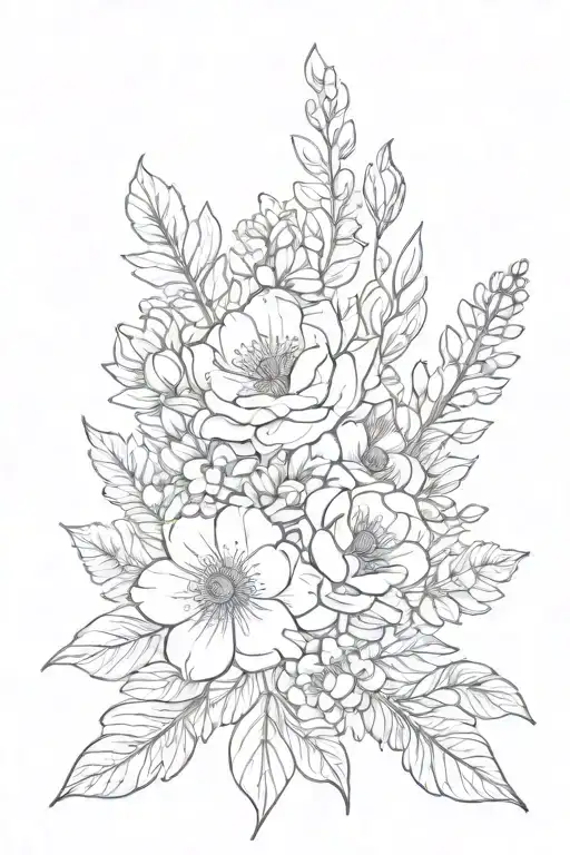 Bouquet Of Birth Flowers